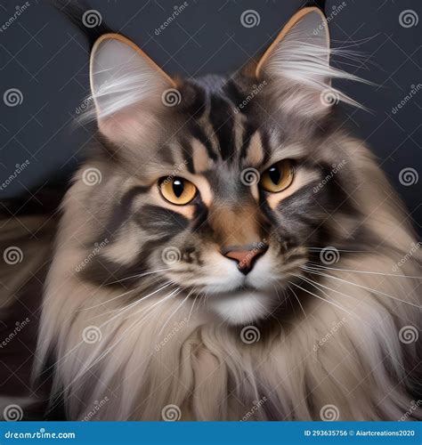 A Maine Coon Cat As a Scary Werewolf, with Fur and Sharp Claws3 Stock