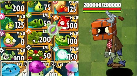 100 Brickhead Zombie Plants Battlez Which Team Plant Will Win Pvz 2 Plant Vs Plant Youtube