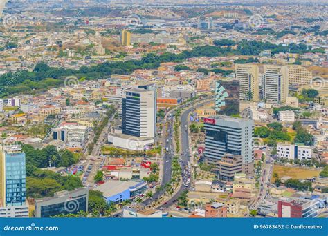 Guayaquil Aerial Cityscape View Sunset Scene Editorial Image ...