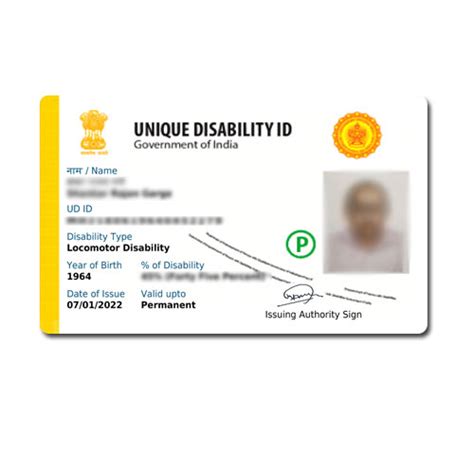 Unique Disability Identity Card Smart Card Pvc Card Pvc Card Printing