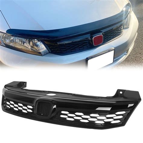 Fit Civic Dr Sedan Jdm Style Black Front Bumper Hood Mesh Grille