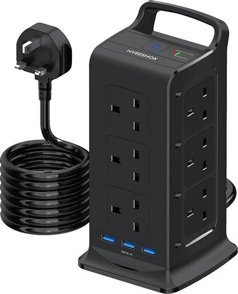 Tower Extension Lead Surge Protection A W With Usb Slots