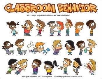 Classroom Behavior Cartoon Clipart by Ron Leishman Digital Toonage