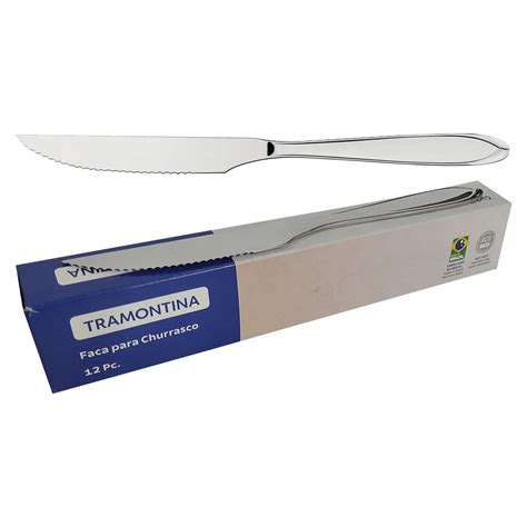 Kit 60x Faca De Churrasco Laguna Tramontina Aço Inox