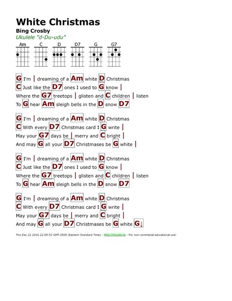 Guitar Chords For White Christmas