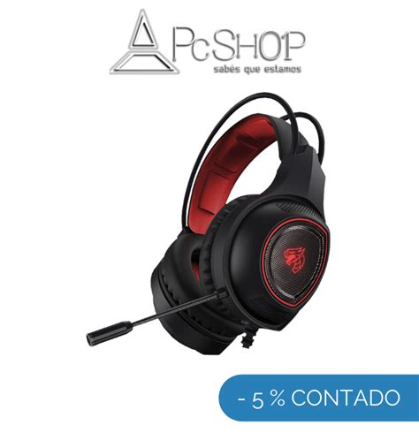 Auricular Gamer Shenlong HS1000 Led Rojo