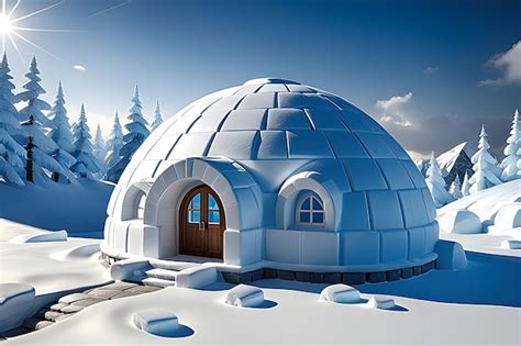 Premium AI Image | Igloo in the winter forest