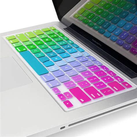 Silicone Flower Decal Rainbow Keyboard Cover Keypad Skin Protector For Apple Mac Macbook 13 15 ...