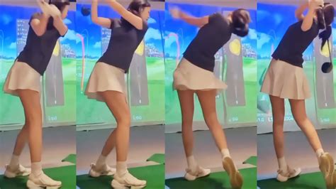 세로골프tv 🌈 스윙이 예뻐서 자꾸 보게 되요 아마추어 골퍼 Golfer 뇽이님 스윙 모음 미녀골퍼 Youtube