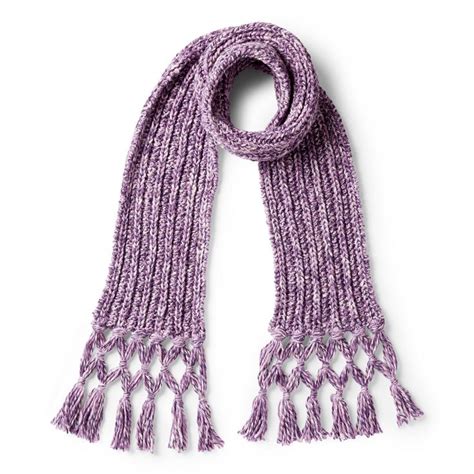 Bernat Twisted Fringe Knit Scarf Yarnspirations Chunky Scarf