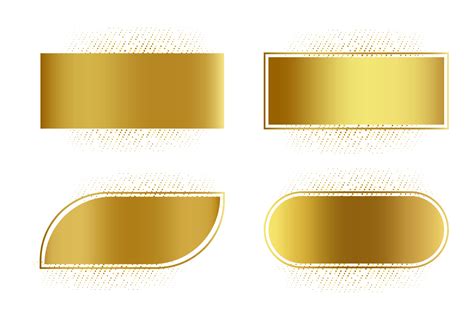 Shiny Golden Rectangle Collection Vector Art At Vecteezy