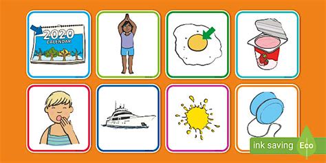 Y Words Picture Cards Initial Sounds Phase Phonics