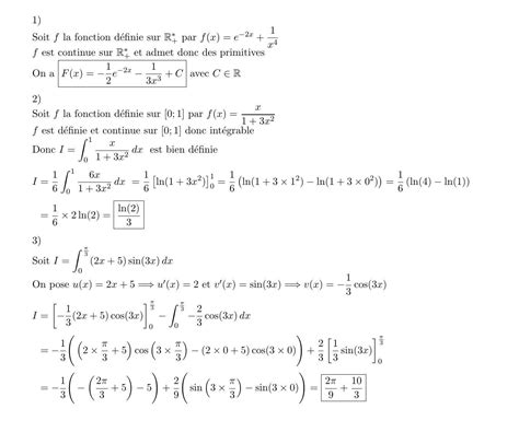 Salut j ai un exo de math sur les intégrales et les primitives Si