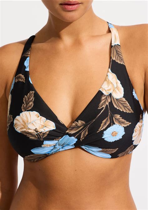 Seafolly Garden Party Underwire Crossback Bikini Top Melmira Bra