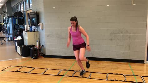 Agility Ladder Lateral 1 Leg Hop And Hold Youtube