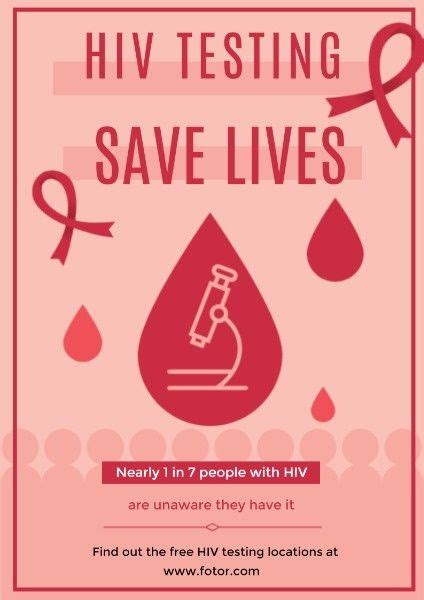 Hiv Testing Poster Template And Ideas For Design Fotor