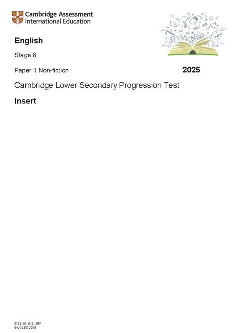 English Cambridge Paper 2 2013 Insert 5