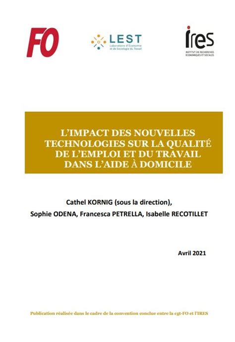 L Impact Des Nouvelles Technologies Sur La Qualit De L Emploi Et Du