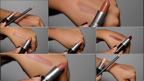 LIPSTICK SWATCH MAC Brown Nude Lipsticks For WOC Tan Skin NC