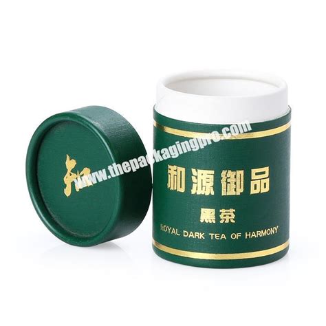 Biodegradable Food Grade Paper Cylinder Kraft Tube Box Container For Teafood Packaging With