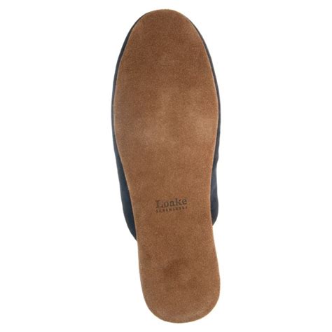 Loake Cavalry Navy Suede Mule Slippers Humphries Shoes