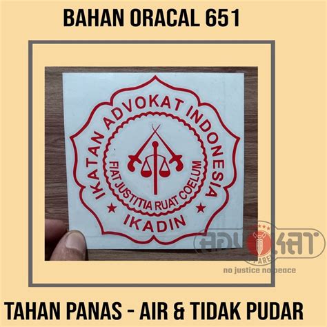 Jual STIKER IKADIN IKATAN ADVOKAT INDONESIA LAWYER PENGACARA