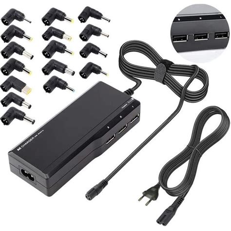 90w Chargeur Ordinateur Universel 3 USB Ports Adaptateur Secteur Pour