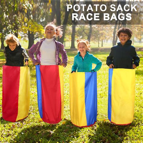 Lotfancy Potato Sack Race Bags For Outdoor Lawn Games Outside Yard