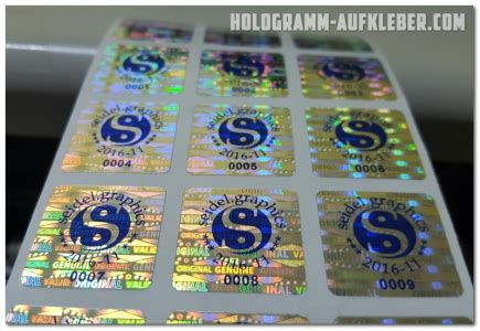 Herstellung Von Hologramm Etiketten Mit Ihrem Logo Express Lieferung