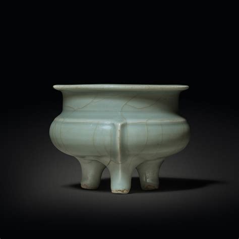 A Longquan Celadon Glazed Tripod Censer Southern Song Dynasty