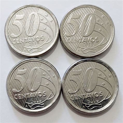 Moedas De 50 Centavos Ano 2019 Letra A Produto Vintage E Retro Casa