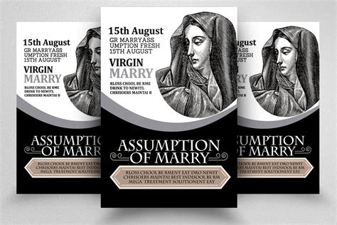 Assumption Of Mary Flyer Graphic By Leza Sam · Creative Fabrica