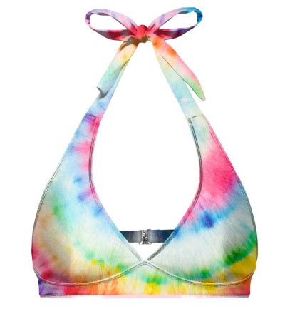 Ink Tie Dye Halter Neck Bikini Top Official Store