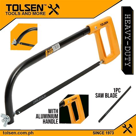 Tolsen Hacksaw Frame W 1pc Free Blade 300mm 12 Aluminium Handle