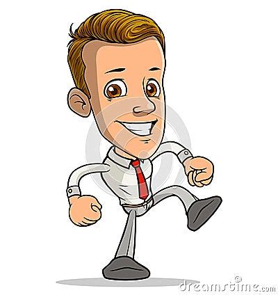 Cartoon Walking Funny Smiling Boy Character Vector Illustration ...