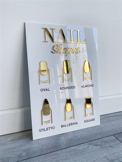 Nail Shape Sign Sign Acrylic Sign Salon Sign Aesthetics Sign