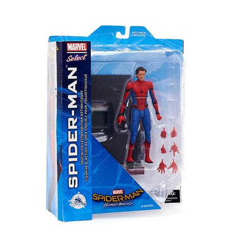 Spider Man Homecoming Unmasked Spider Man Marvel Select The Toyark