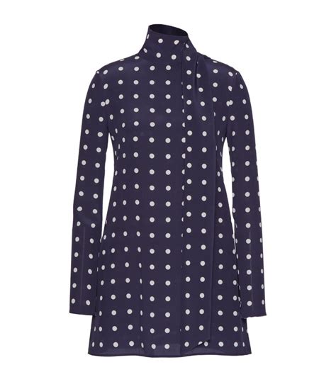 Womens Valentino Garavani Navy Silk Polka Dot Mini Dress Harrods Uk