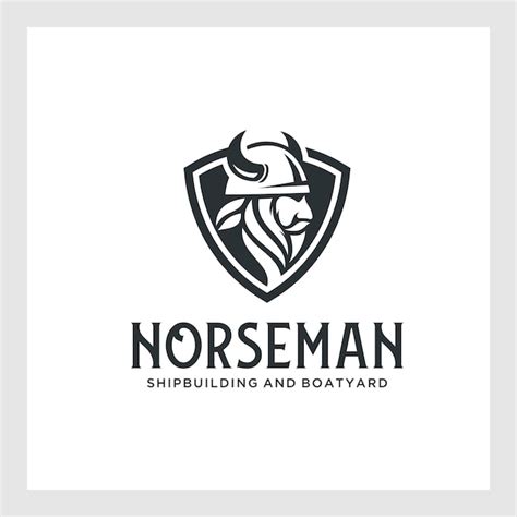 Premium Vector | Norseman character logo design