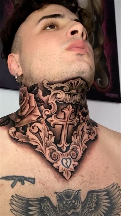 60 Inspirações de tatuagem masculina para o pescoço Neck tattoo for