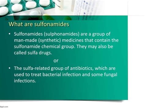 Sulfa drugs and mechanism of action