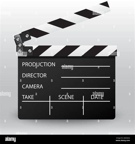 Clapperboard Movie Realistic Object Stock Vector Image Art Alamy