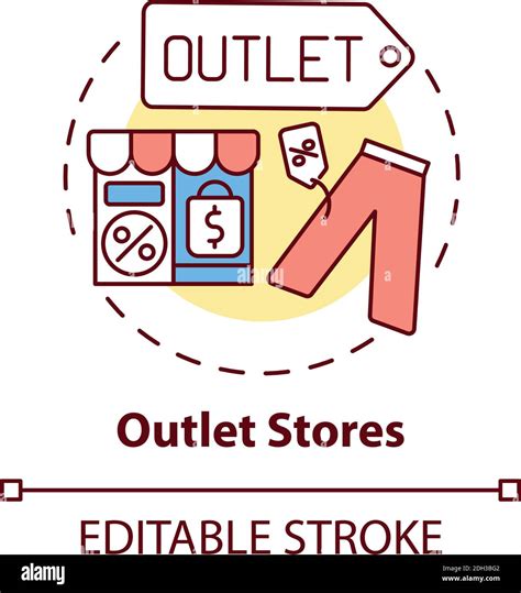 Outlet Stores Concept Icon Stock Vector Image And Art Alamy