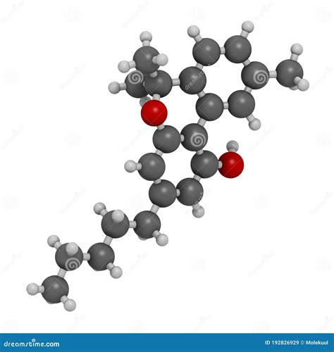 Cannabinol Molecule 3d, Molecular Structure, Ball And Stick Model ...