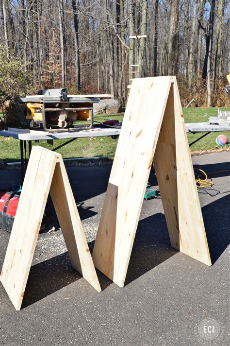 DIY A-Frame Bookshelf & Console Table | East Coast Creative