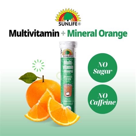 Sunlife Multi Vitamins With Minerals Orange Flavored Effervescent 20