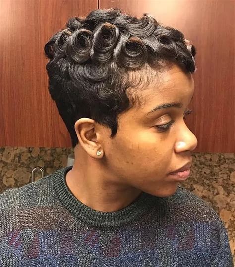 Sensational Pin Curls On Black Hair