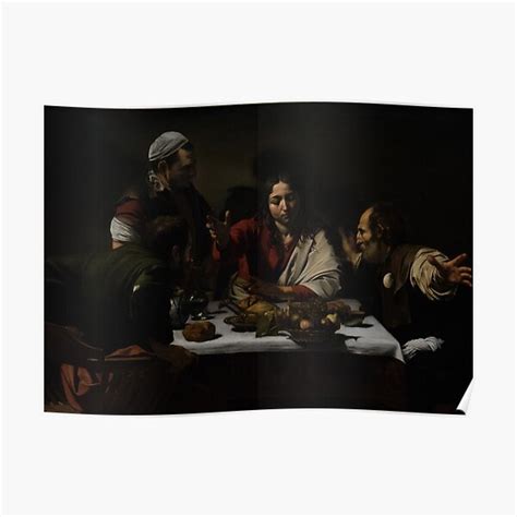 The Supper at Emmaus - Caravaggio Premium Matte Vertical Poster sold by ...