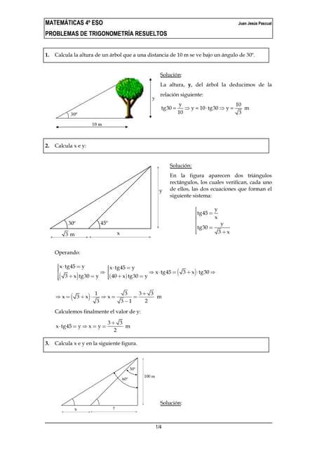 Ejercicios De Trigonometriaiv Pdf