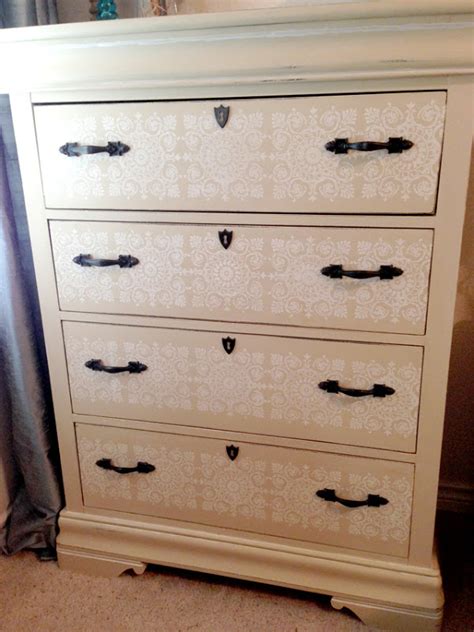 How To Stencil A Dresser With Chalk Paint Major Hoff Takes A Wife